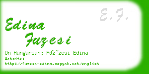 edina fuzesi business card